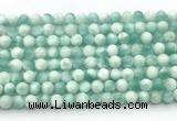 CAS310 15.5 inches 6mm round snowflake angelite gemstone beads