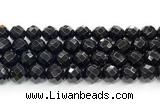 CON134 15.5 inches 12mm faceted round black onyx gemstone beads