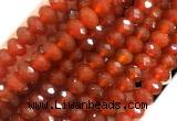 AGBS09 15 inches 6*10mm faceted rondelle red agate beads wholesale