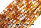 AGBS11 15 inches 4*6mm faceted rondelle red agate beads wholesale