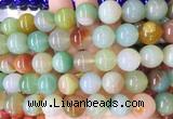 AGBS128 15 inches 14mm round agate gemstone beads wholesale