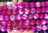 AGBS166 15 inches 16mm faceted round agate gemstone beads wholesale