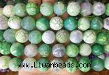 AGBS168 15 inches 16mm faceted round agate gemstone beads wholesale