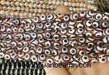 AGBS183 15 inches 6mm round tibetan dzi agate beads wholesale