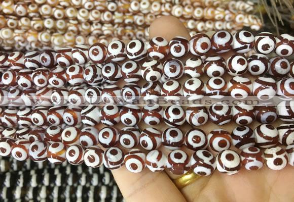 AGBS183 15 inches 6mm round tibetan dzi agate beads wholesale