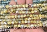 AGBS203 15 inches 6mm round tibetan dzi agate gemstone beads