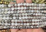 AGBS207 15 inches 6mm round tibetan dzi agate gemstone beads