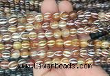 AGBS212 15 inches 8mm round tibetan dzi agate gemstone beads