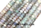 AGBS22 15 inches 6*10mm faceted rondelle banded agate beads wholesale