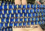 AGBS223 15 inches 10mm round tibetan dzi agate gemstone beads