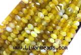 AGBS24 15 inches 4*6mm faceted rondelle banded agate beads wholesale