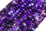 AGBS28 15 inches 4*6mm faceted rondelle banded agate beads wholesale