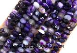 AGBS29 15 inches 5*8mm faceted rondelle banded agate beads wholesale