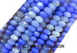 AGBS42 15 inches 6*10mm faceted rondelle banded agate beads wholesale