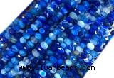 AGBS44 15 inches 4*6mm faceted rondelle banded agate beads wholesale