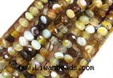 AGBS53 15 inches 5*8mm faceted rondelle banded agate beads wholesale