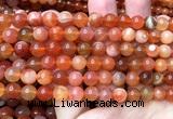 AGBS62 15 inches 8mm round orange botswana agate beads