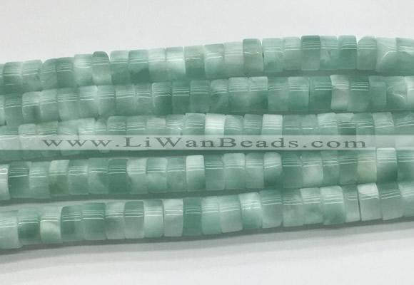 ASBS06 15 inches 3*6mm heishi peacock angelite gemstone beads