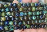 AZBS02 15 inches 8mm round azurite gemstone beads wholesale