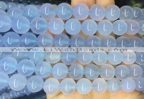 BCBS17 15 inches 10mm round blue chalcedony beads wholesale