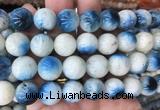 BIBS12 15 inches 14mm round blue ice glacierite stone beads wholesale