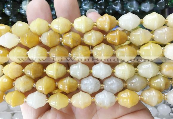 BLBS05 15 inches 10*11mm bell yellow aventurine jade beads wholesale