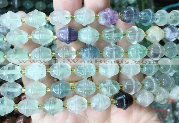 BLBS09 15 inches 10*11mm bell fluorite beads wholesale