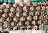 BLBS16 15 inches 10*11mm bell red sesame jasper beads wholesale