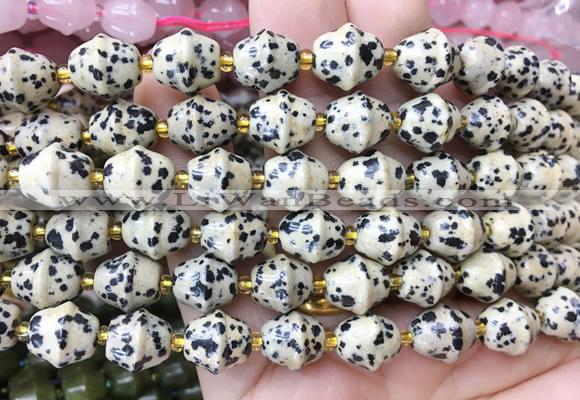 BLBS20 15 inches 10*11mm bell dalmatian jasper beads wholesale