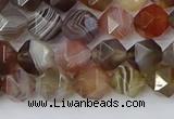 CAA1007 15.5 inches 6mm faceted nuggets botswana agate beads