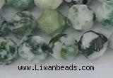 CAA1023 15.5 inches 12mm faceted nuggets tree agate beads