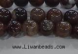 CAA1037 15.5 inches 8mm round dragon veins agate beads wholesale