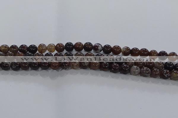 CAA1037 15.5 inches 8mm round dragon veins agate beads wholesale