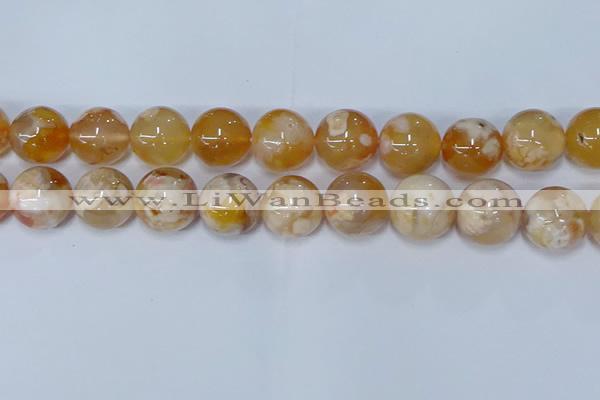 CAA1076 15.5 inches 16mm round sakura agate gemstone beads