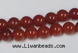 CAA111 15.5 inches 8mm round red agate gemstone beads wholesale