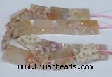 CAA1131 15.5 inches 30*40mm rectangle sakura agate gemstone beads