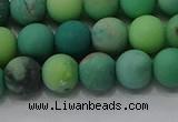 CAA1151 15.5 inches 6mm round matte grass agate beads wholesale