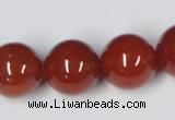 CAA116 15.5 inches 18mm round red agate gemstone beads wholesale