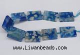 CAA1165 15.5 inches 30*40mm rectangle sakura agate gemstone beads