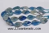 CAA1178 15.5 inches 22*30mm - 25*35mm faceted freeform sakura agate beads