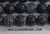 CAA1211 15.5 inches 8mm round frosted agate beads wholesale