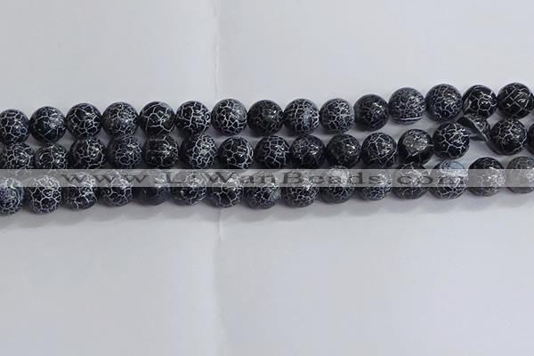 CAA1212 15.5 inches 10mm round frosted agate beads wholesale