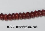 CAA122 15.5 inches 5*8mm rondelle red agate gemstone beads