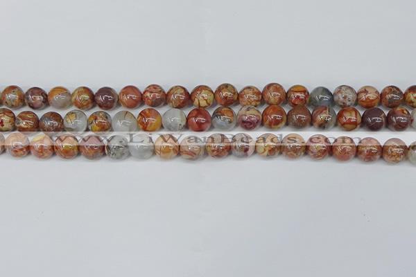 CAA1222 15.5 inches 8mm round gold mountain agate beads