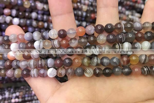 CAA1251 15.5 inches 6mm round Botswana agate beads wholesale