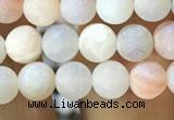 CAA1271 15.5 inches 6mm round matte plated druzy agate beads