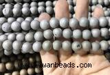 CAA1310 15.5 inches 10mm round matte plated druzy agate beads