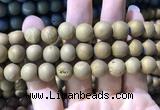 CAA1376 15.5 inches 16mm round matte plated druzy agate beads