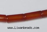 CAA140 15.5 inches 8*18mm column red agate gemstone beads