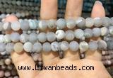 CAA1402 15.5 inches 8mm round matte druzy agate beads